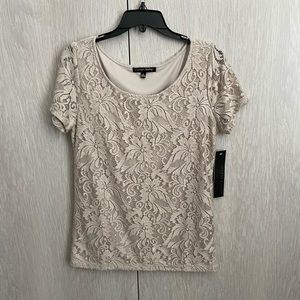 Always Indigo women’s lace top NWT.